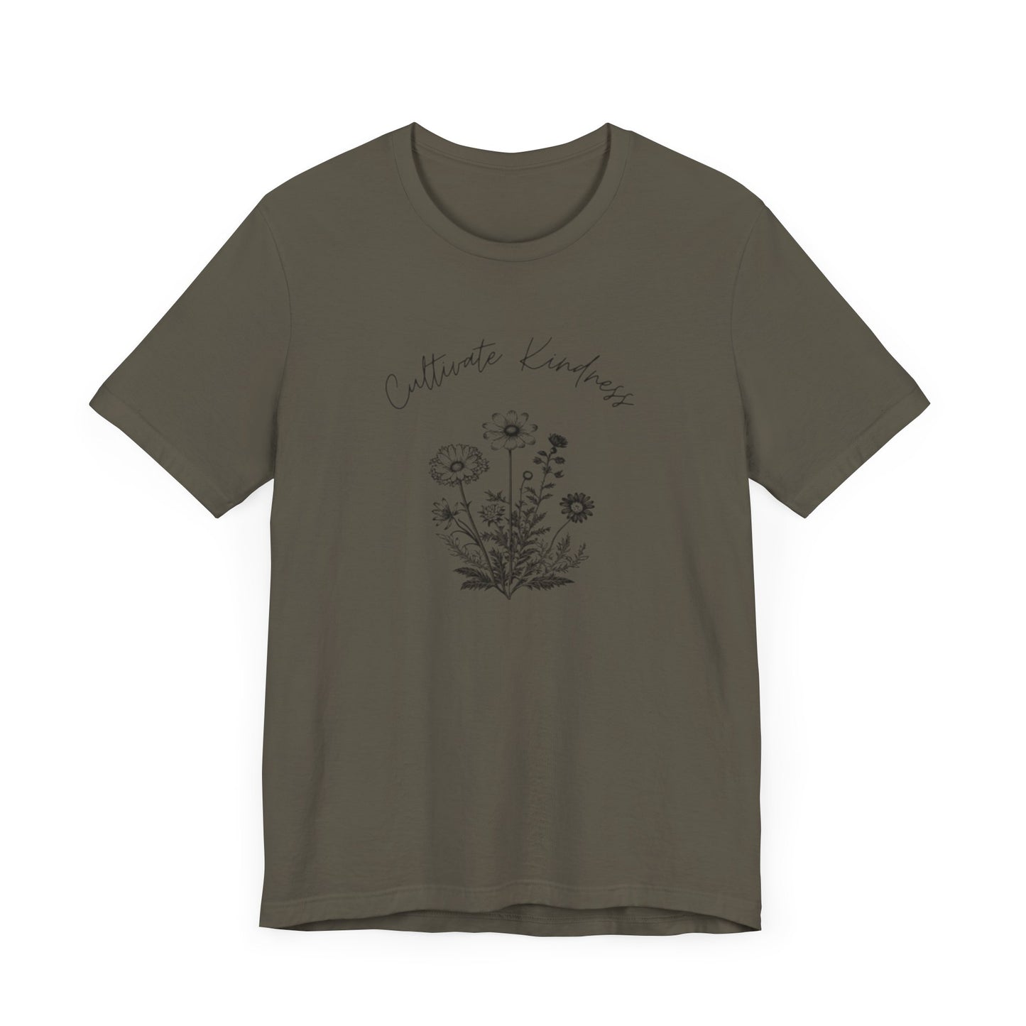 Cultivate Kindness Floral Unisex Jersey Tee - Perfect for Nature Lovers