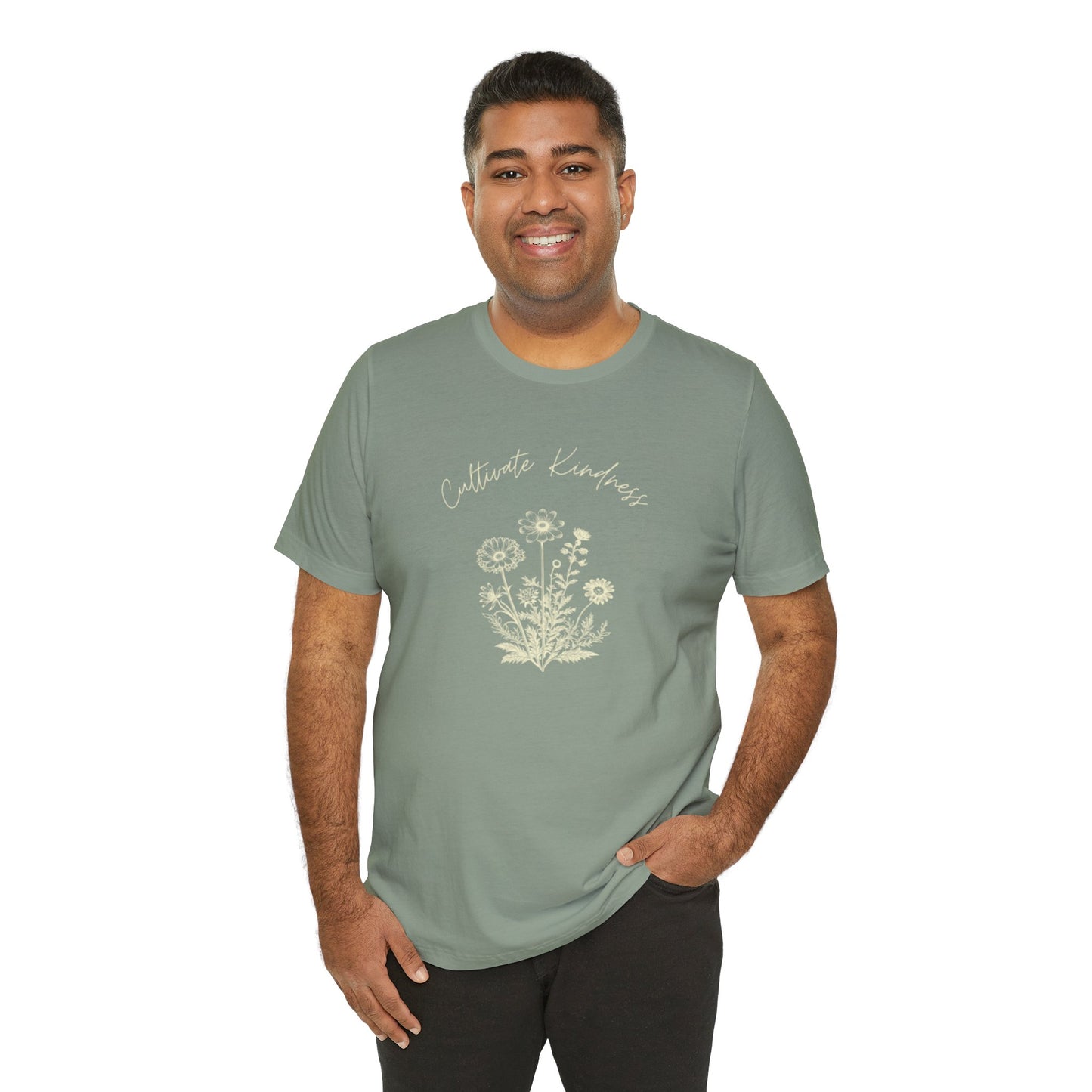 Cultivate Kindness Floral Unisex Jersey Tee - Perfect for Nature Lovers