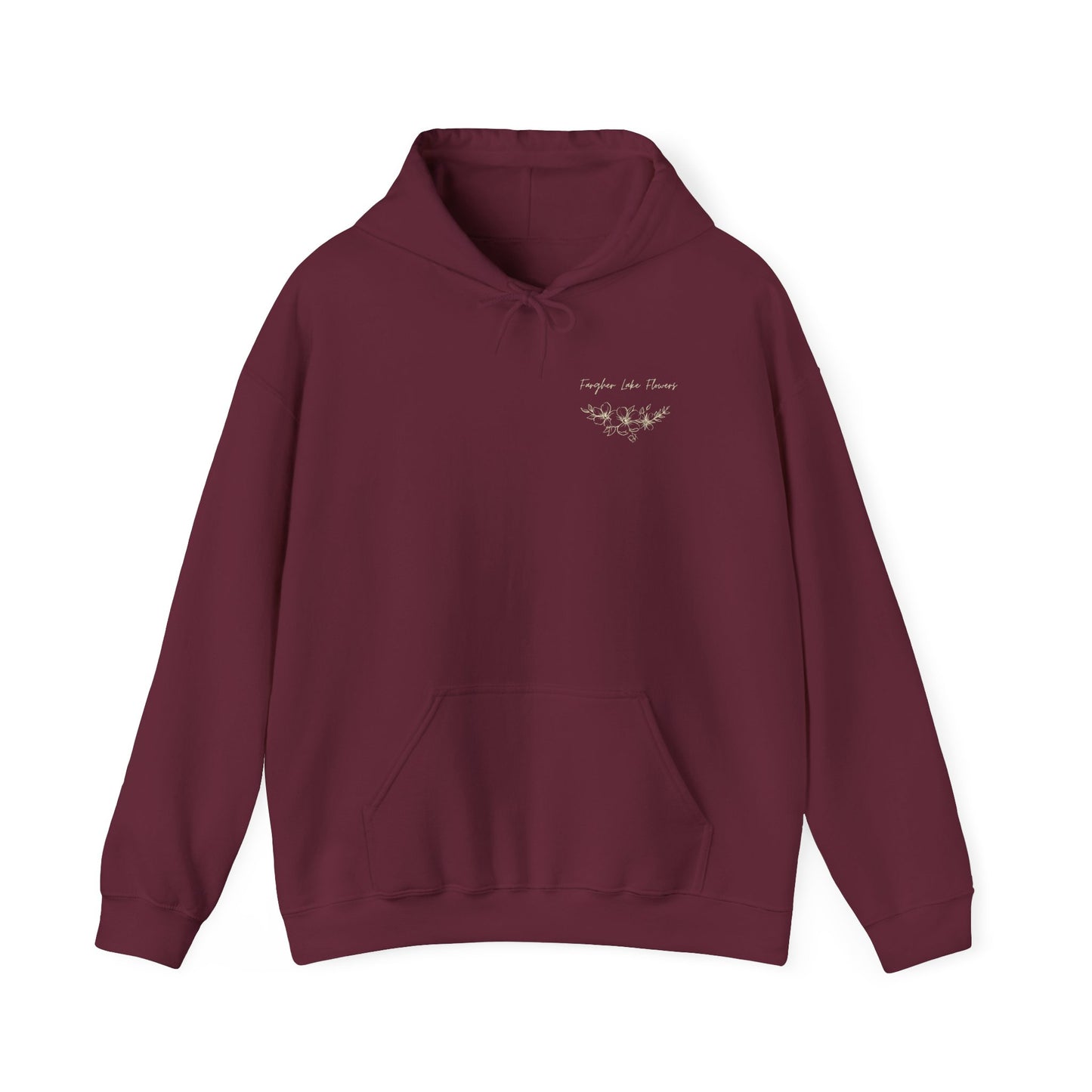 Fargher Lake Flowers Unisex Heavy Blend™ Hoodie - Cozy Botanical Sweatshirt