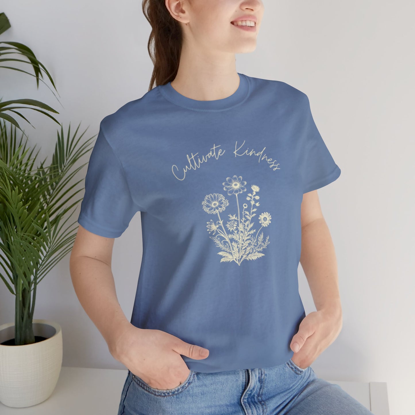 Cultivate Kindness Floral Unisex Jersey Tee - Perfect for Nature Lovers