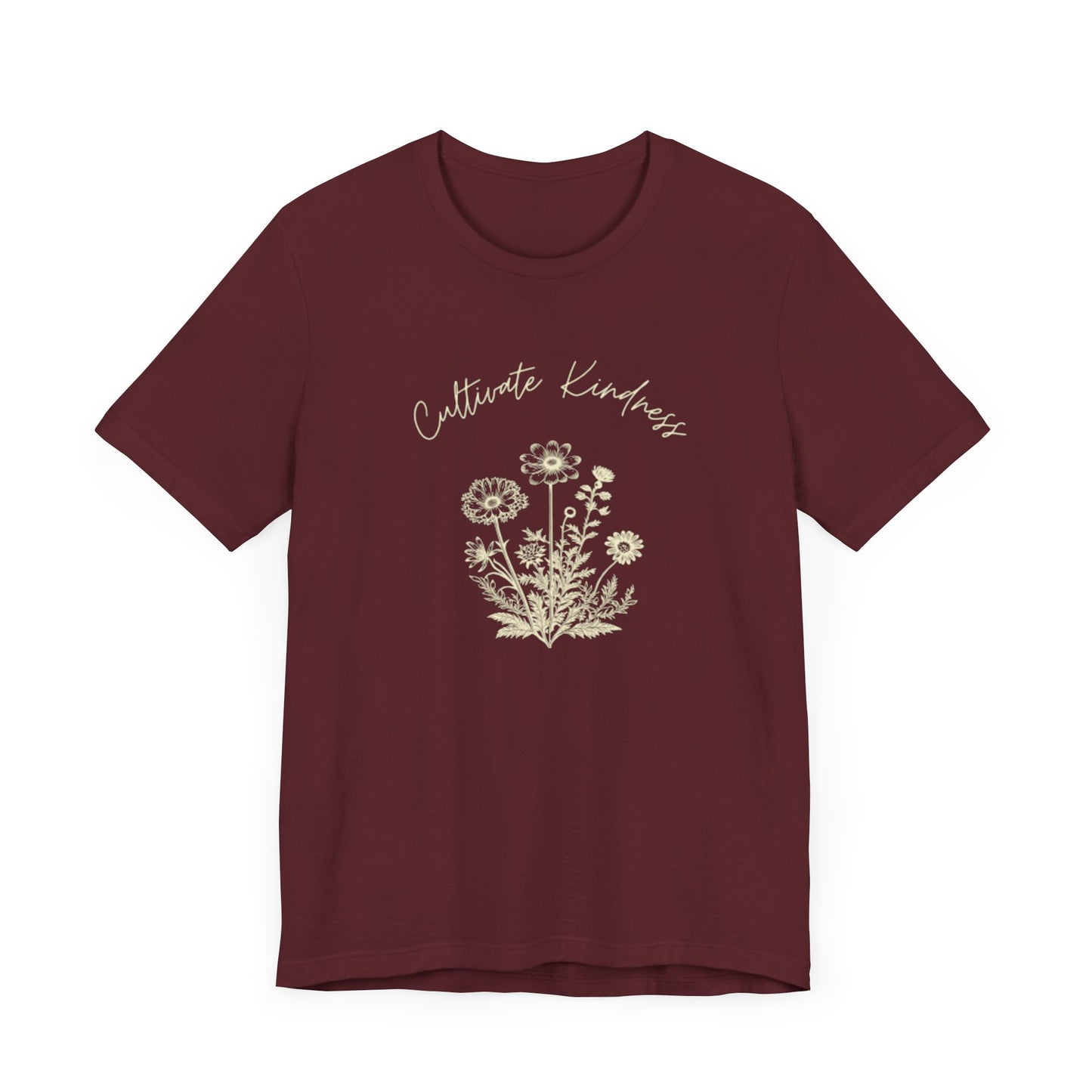 Cultivate Kindness Floral Unisex Jersey Tee - Perfect for Nature Lovers