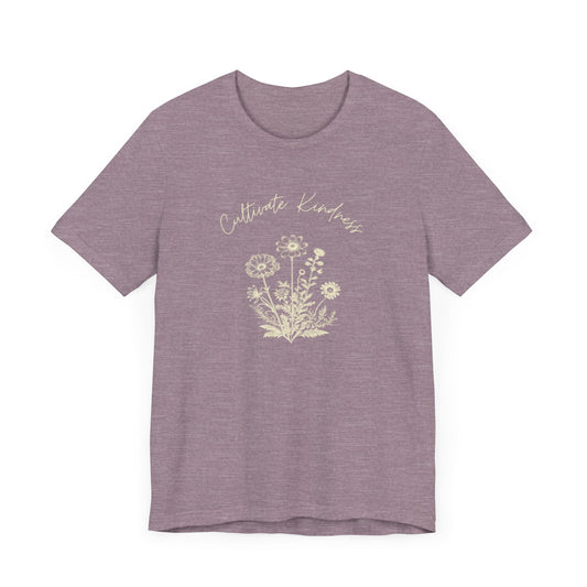 Cultivate Kindness Floral Unisex Jersey Tee - Perfect for Nature Lovers