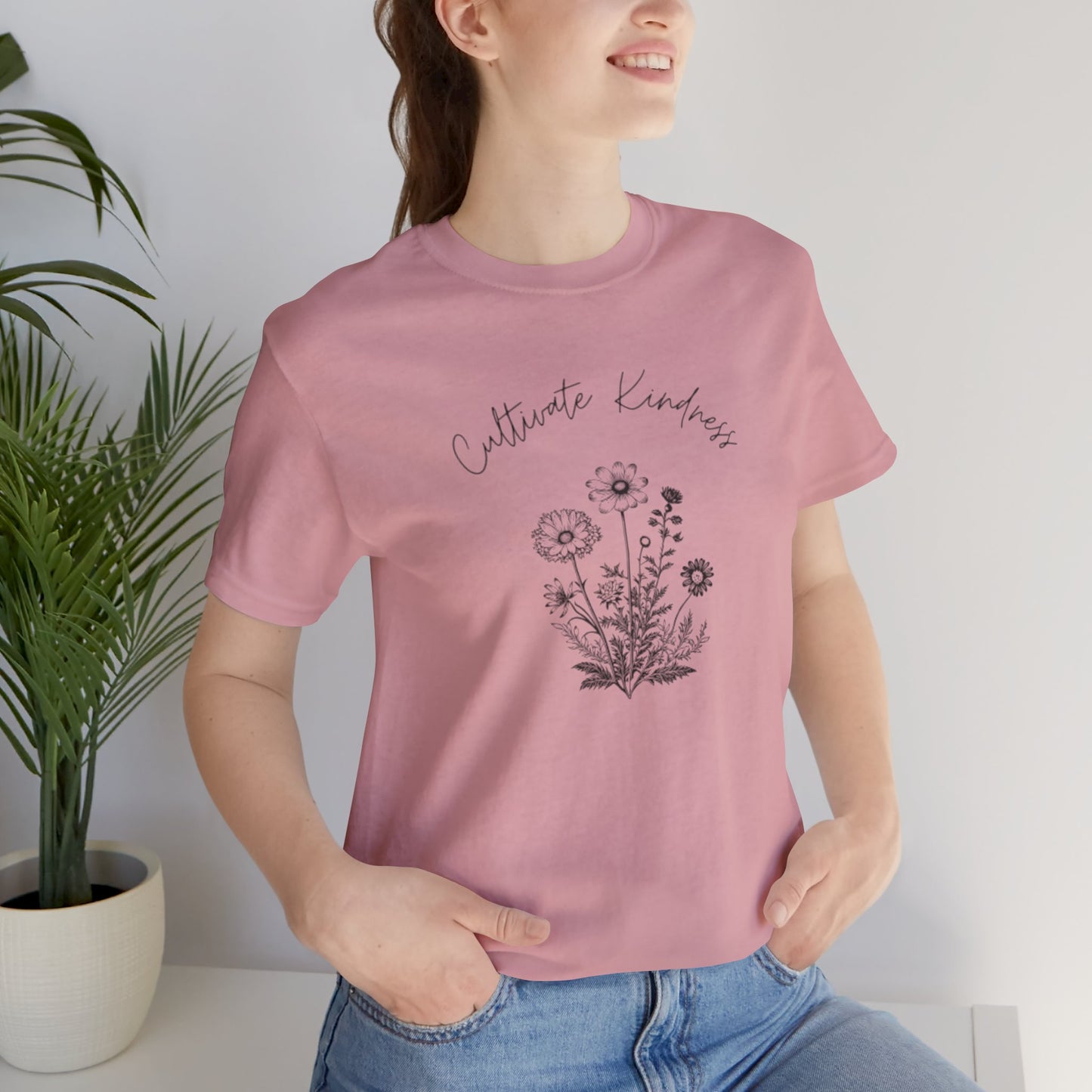 Cultivate Kindness Floral Unisex Jersey Tee - Perfect for Nature Lovers